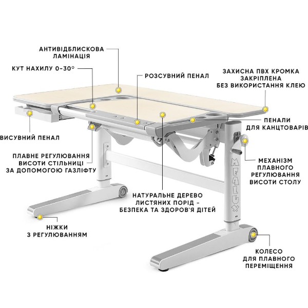 Фото - Парта школьная Mealux Kingwood Multicolor TG (BD-820 TG/MC)
